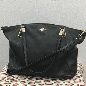 Large Black Authentic Coach Purse Crossbody